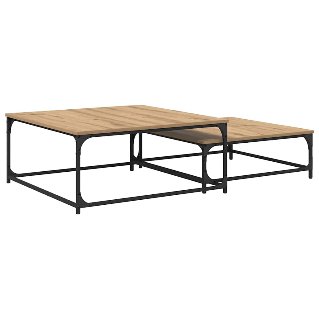 vidaXL Τραπεζάκι σαλονιού 2 pcs Artisan Oak Επεξεργασμένο ξύλο