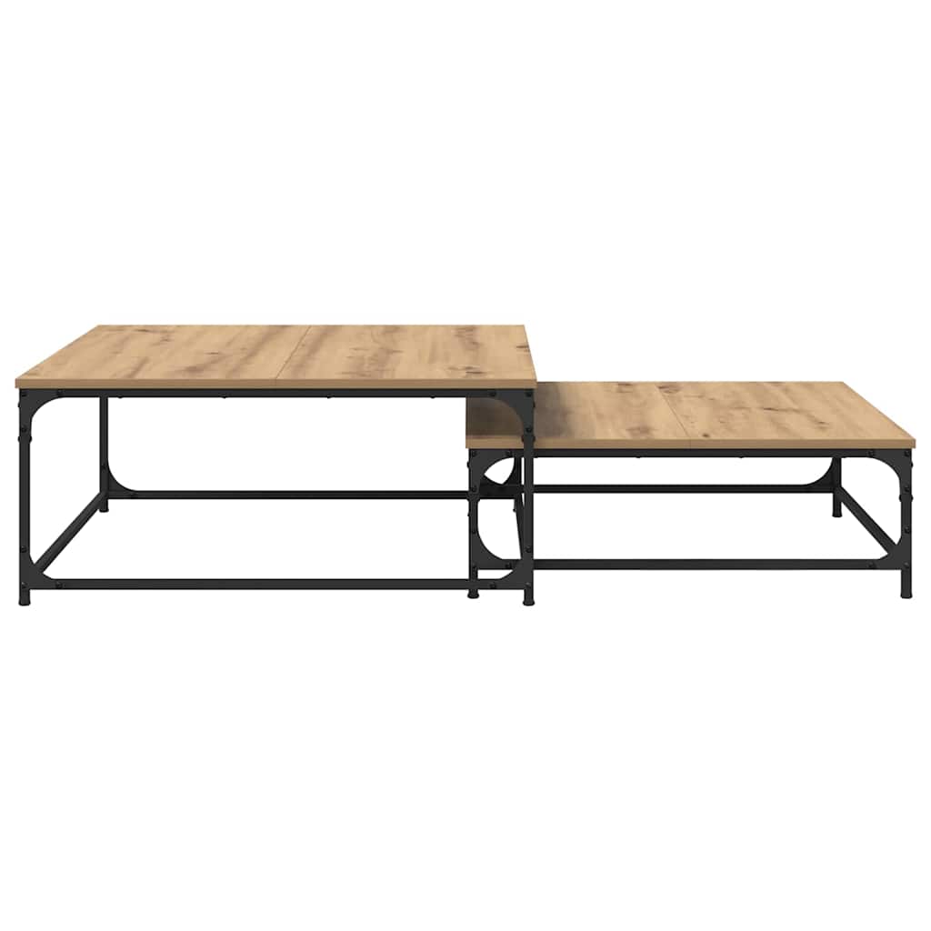 vidaXL Τραπεζάκι σαλονιού 2 pcs Artisan Oak Επεξεργασμένο ξύλο