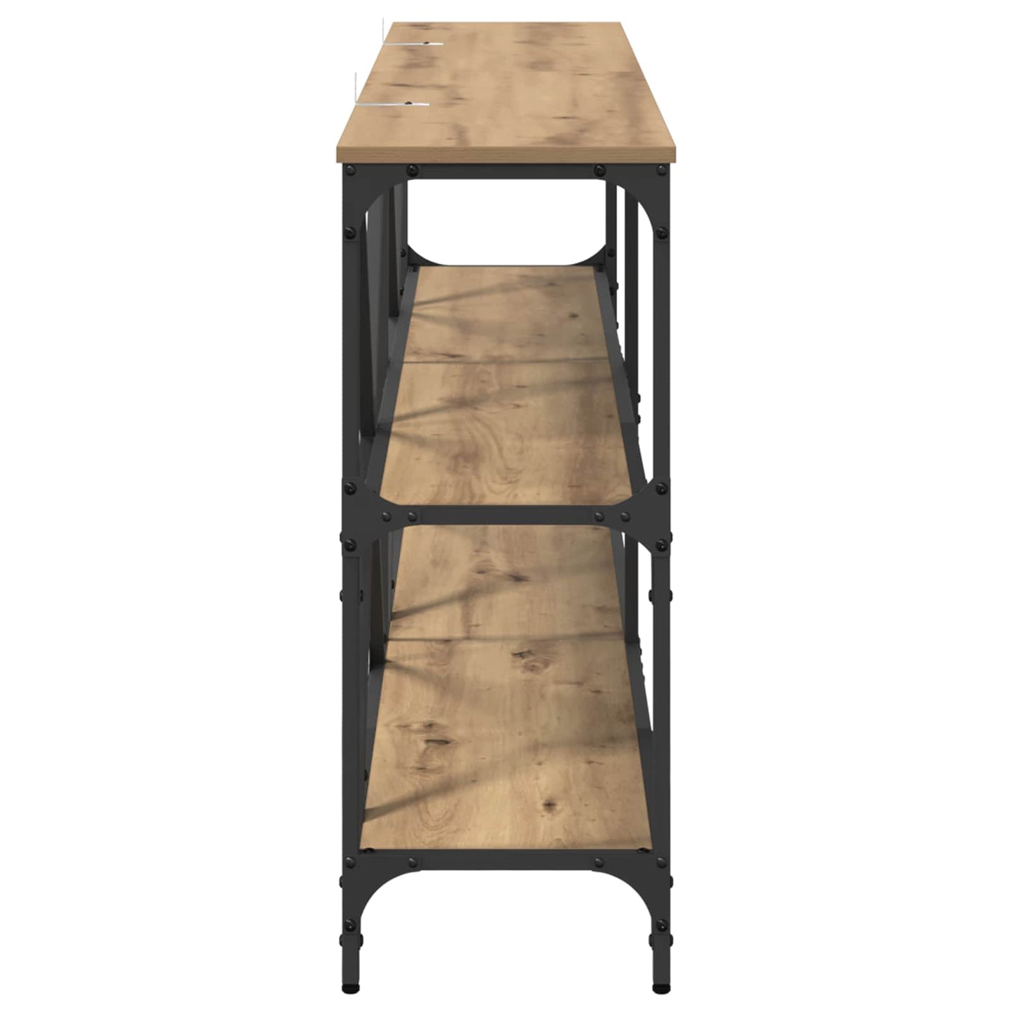 vidaXL Τραπέζι κονσόλας με ράφι Artisan Oak 160 x 30 x 75 εκ