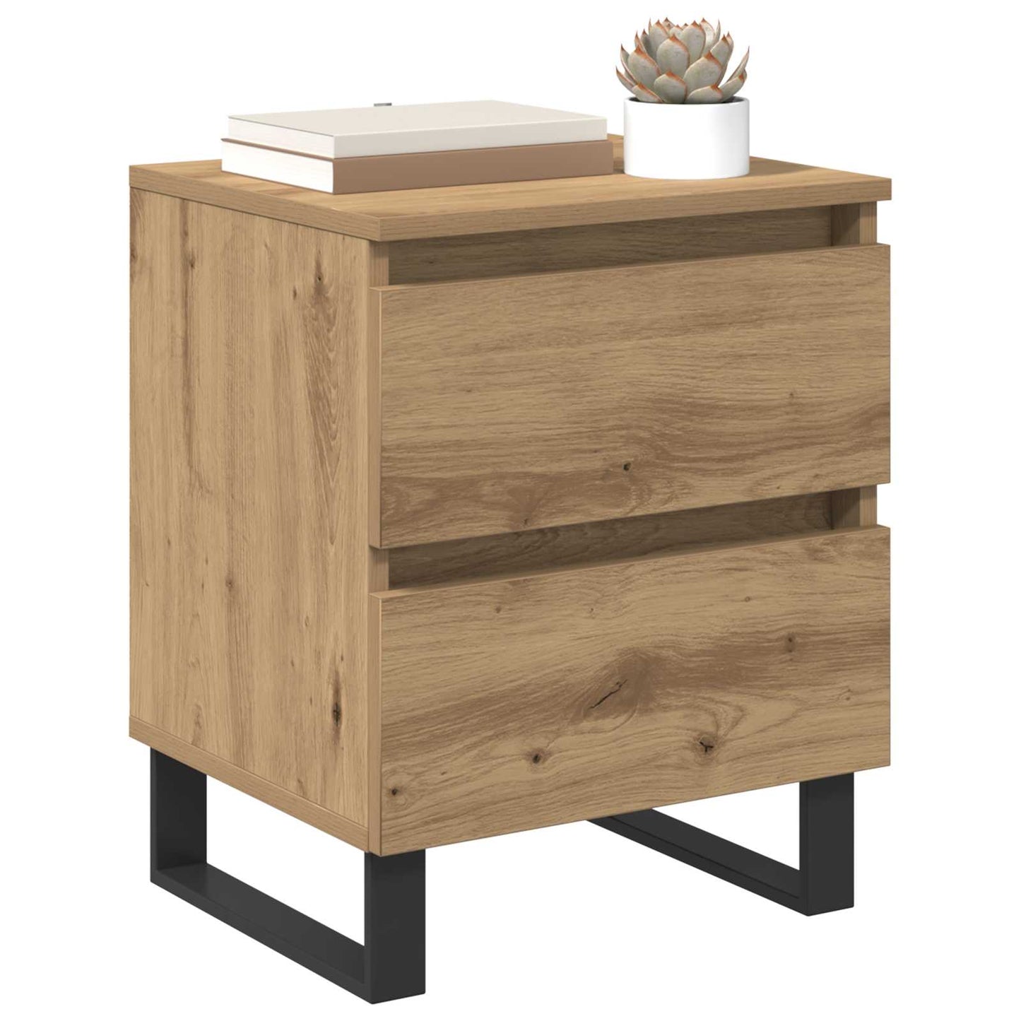 vidaXL Κομοδίνο Artisan Oak 40 x 35 x 50 εκ. Επεξεργασμένο Ξύλο