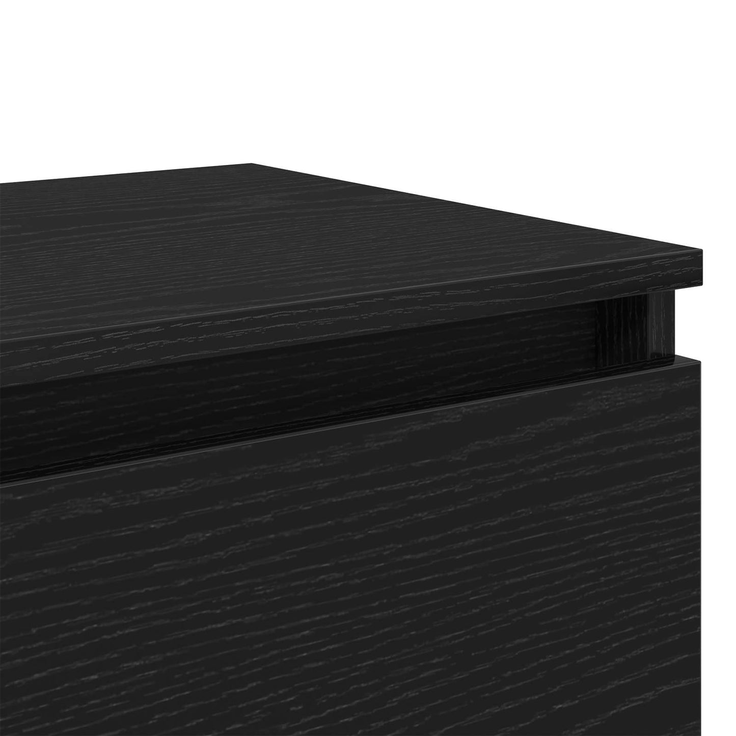 vidaXL Κομοδίνο 2 τμχ. Μαύρη Οξυά 40 x 35 x 50 εκ. Επεξεργασμένο Ξύλο
