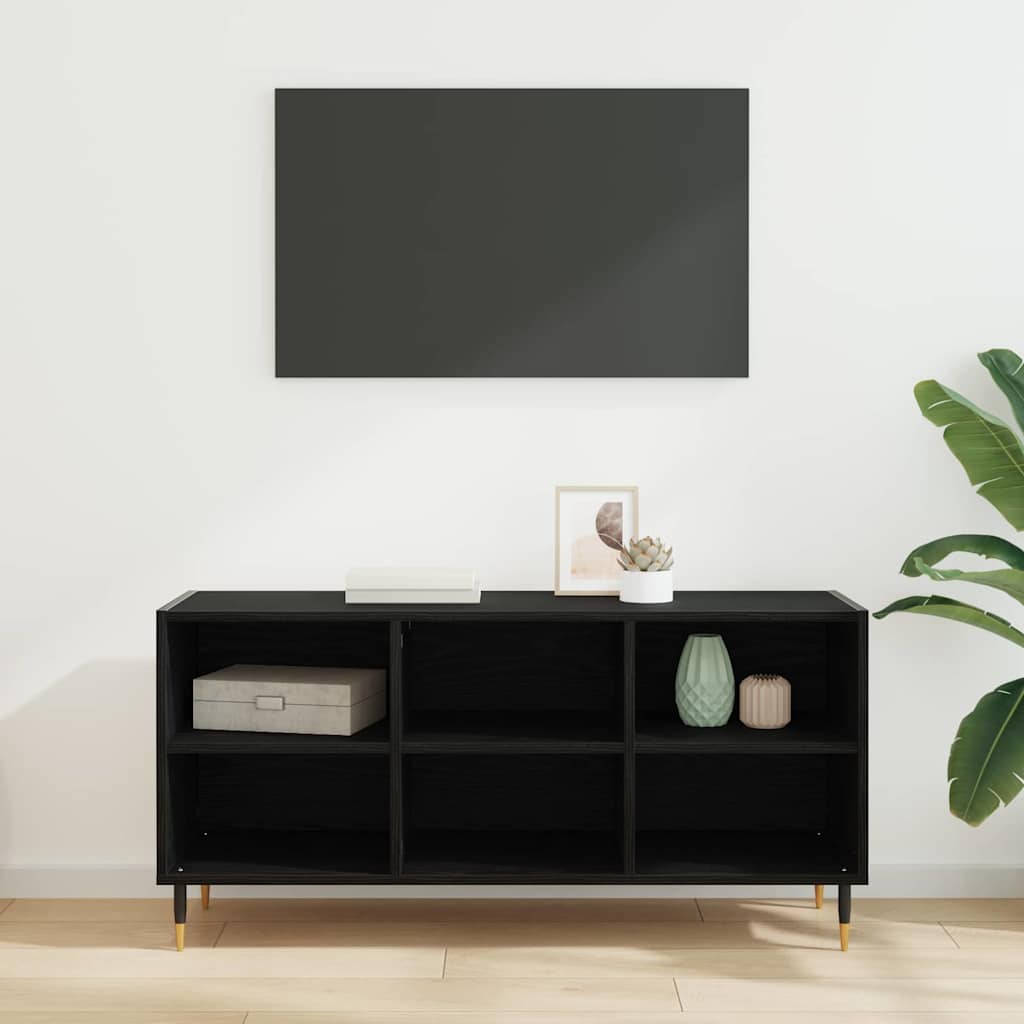 vidaXL Ντουλάπι TV Μαύρη Οξυά 103,5 x 30 x 50 εκ Επεξεργασμένο ξύλο