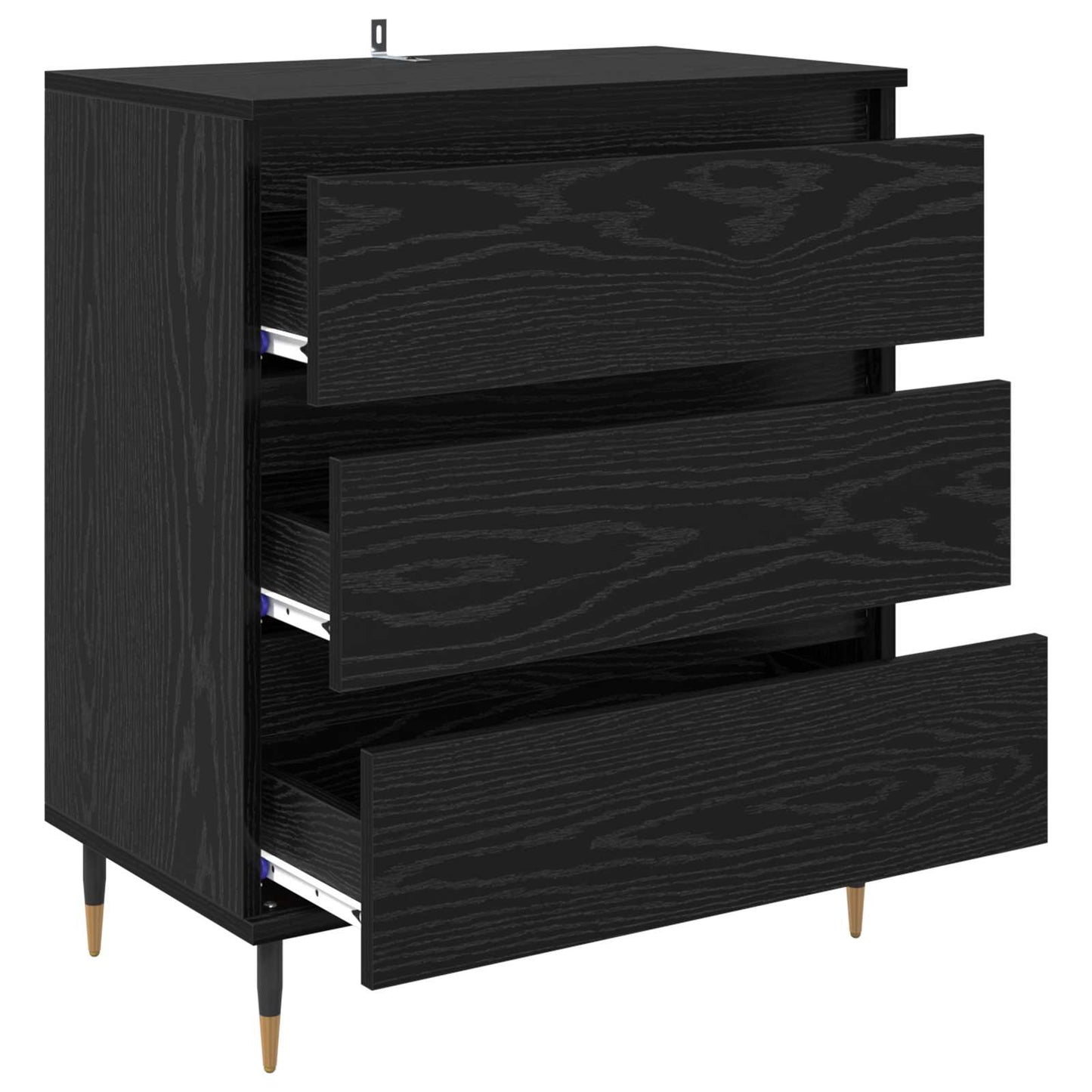 vidaXL Πλαϊνό γραφείο Μαύρη Οξυά 60 x 35 x 70 cm Επεξεργασμένο ξύλο