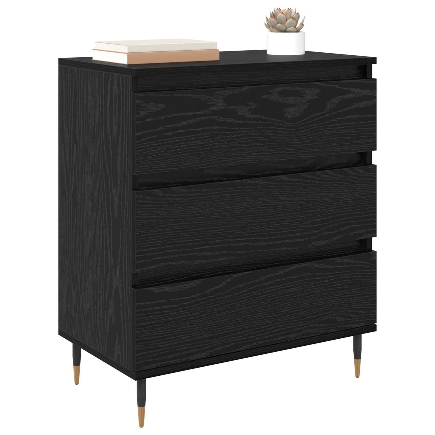 vidaXL Πλαϊνό γραφείο Μαύρη Οξυά 60 x 35 x 70 cm Επεξεργασμένο ξύλο