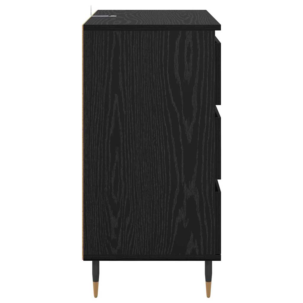 Πλαϊνό γραφείο Μαύρη Οξυά 60 x 35 x 70 cm Επεξεργασμένο ξύλο