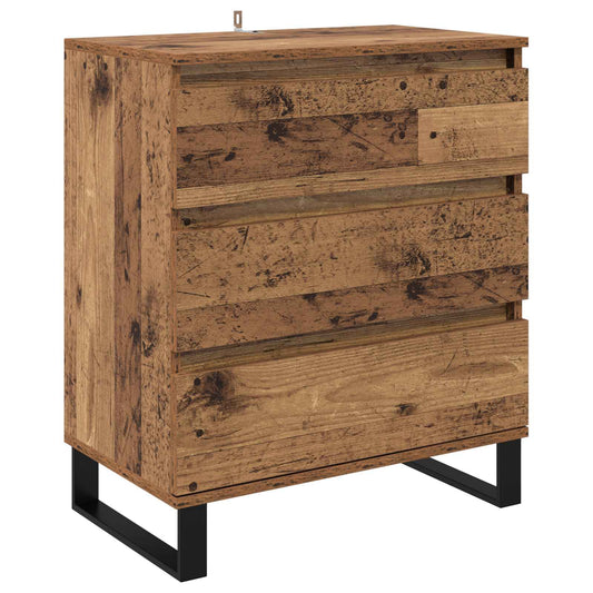 vidaXL Πλαϊνό γραφείο Παλιό Ξύλο 60 x 35 x 70 cm Επεξεργασμένο ξύλο