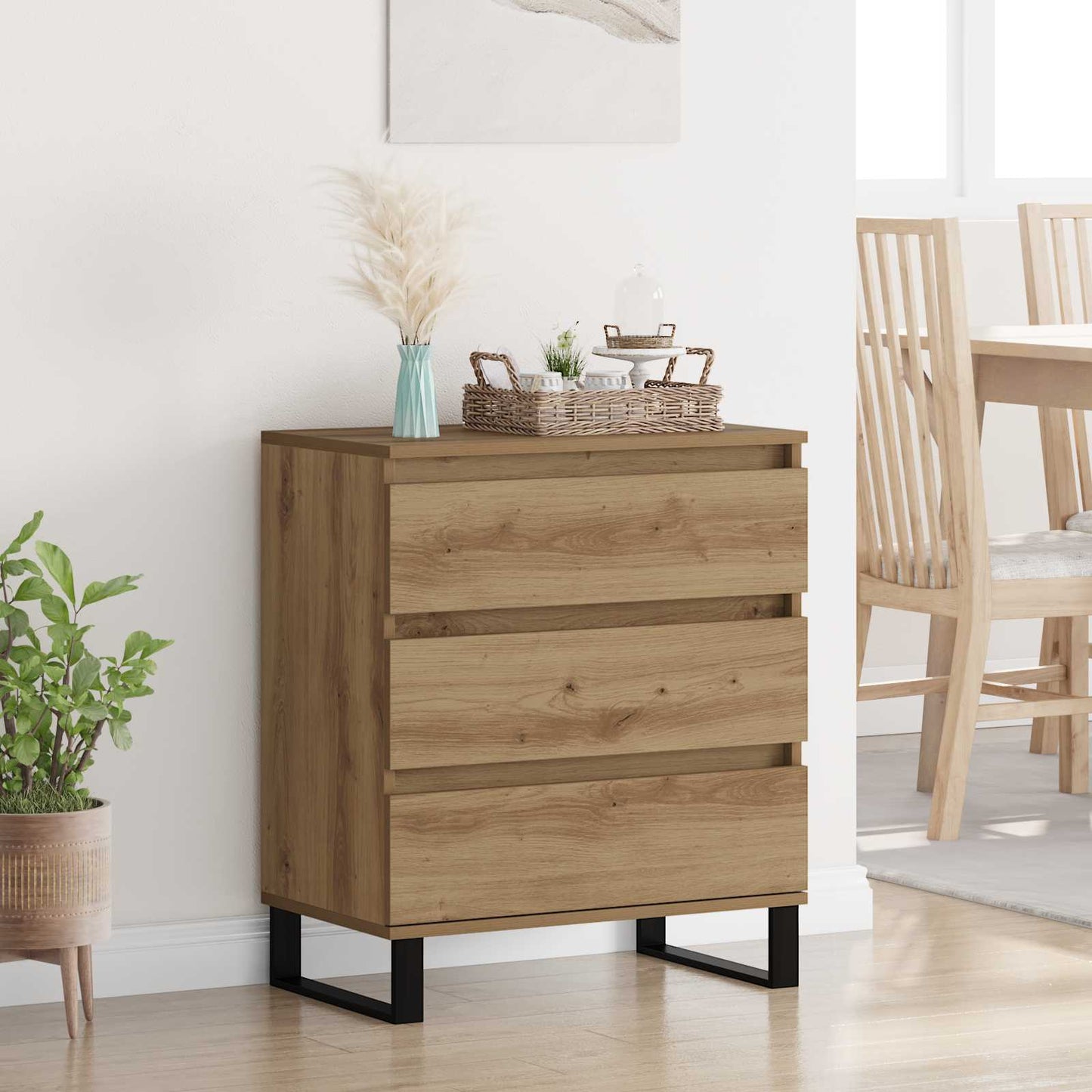 vidaXL Πλαϊνό γραφείο Artisan Oak 60 x 35 x 70 cm Επεξεργασμένο ξύλο