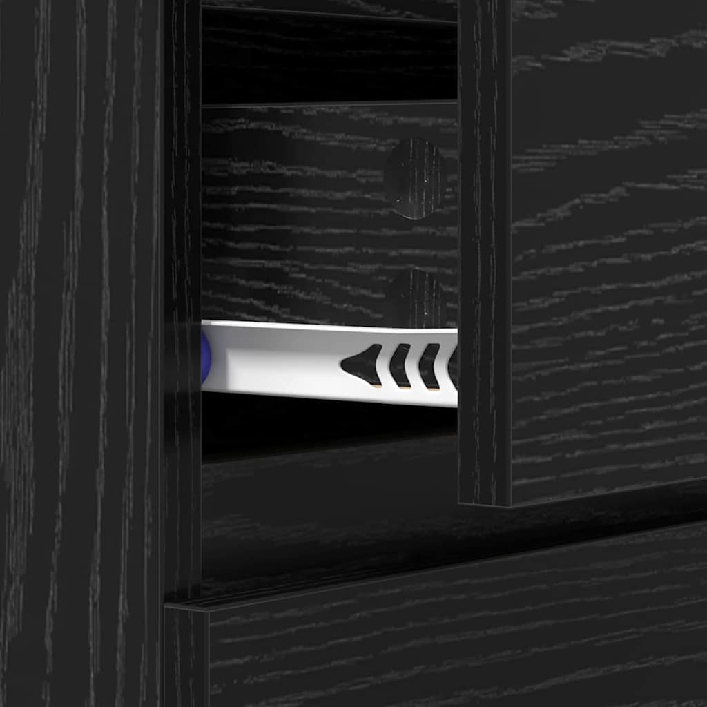 vidaXL Πλαϊνό γραφείο Μαύρη Οξυά 60 x 35 x 70 cm Επεξεργασμένο ξύλο