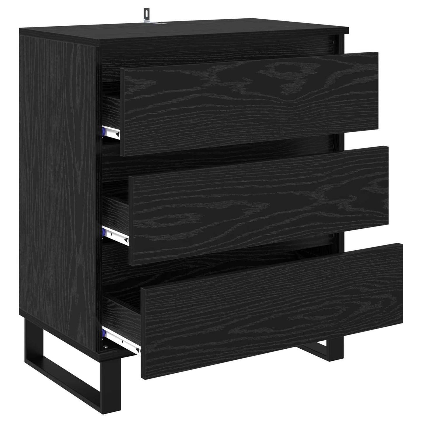 vidaXL Πλαϊνό γραφείο Μαύρη Οξυά 60 x 35 x 70 cm Επεξεργασμένο ξύλο