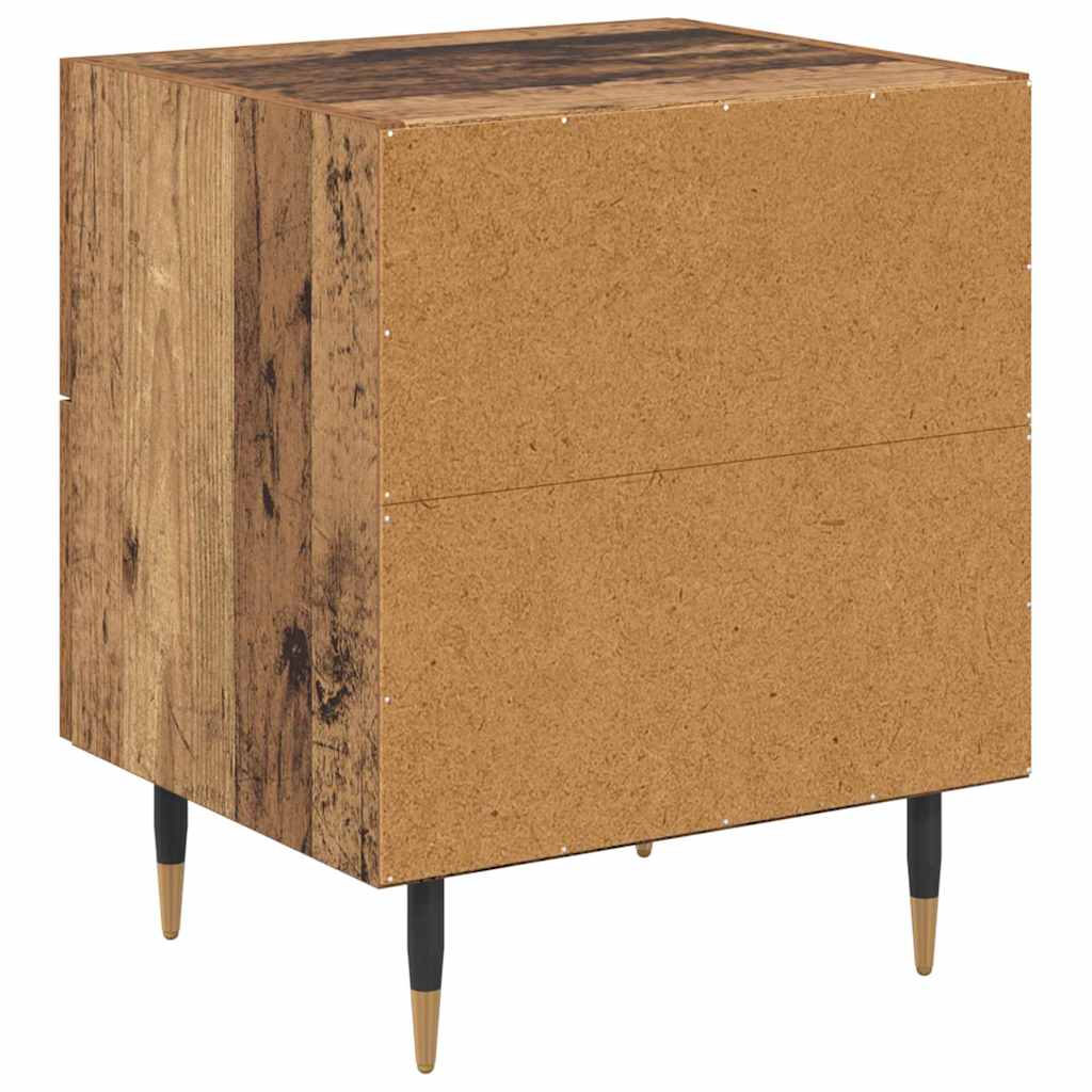 vidaXL Κομοδίνο 2 pcs Παλιό ξύλο 40 x 35 x 47,5 εκ Επεξεργασμένο ξύλο