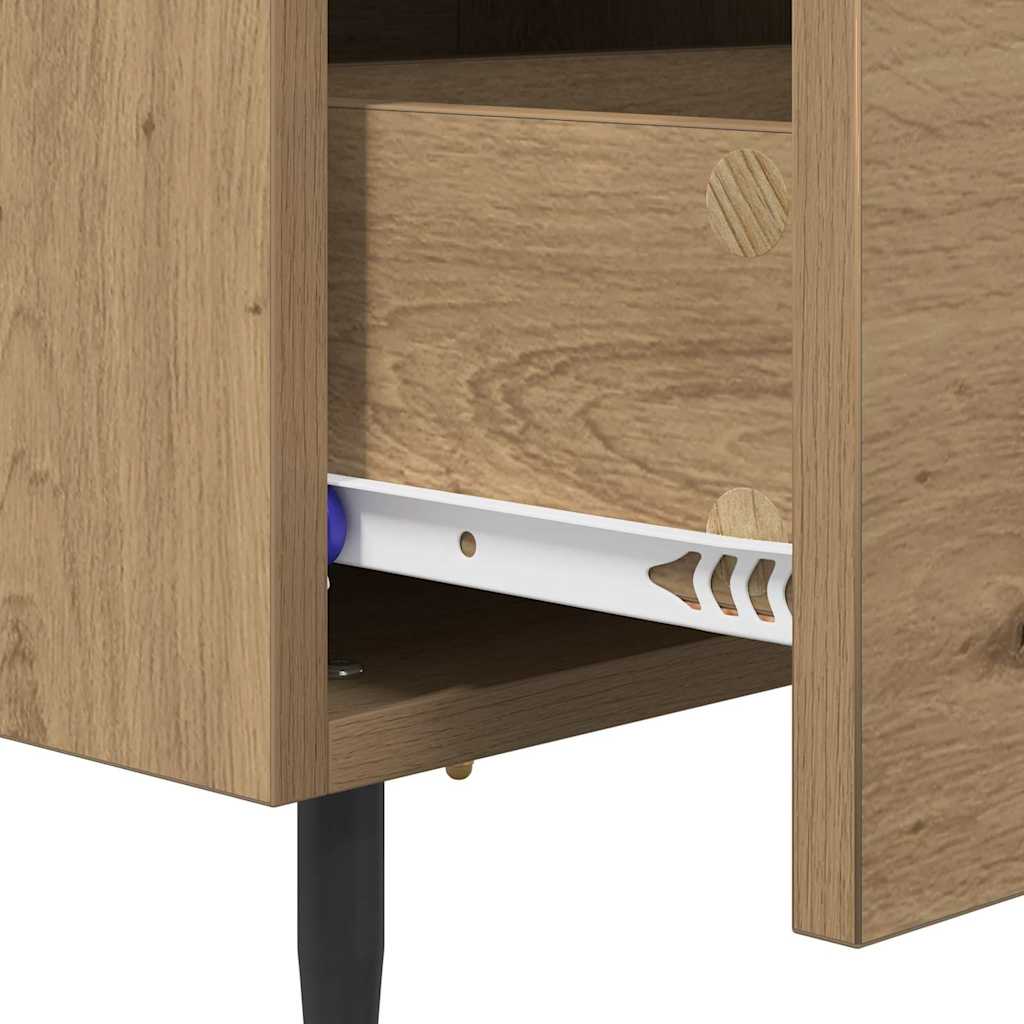 vidaXL Κομοδίνο 2 pcs Artisan Oak 40 x 35 x 47,5 εκ Επεξεργασμένο ξύλο