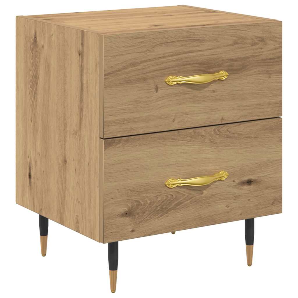 vidaXL Κομοδίνο 2 pcs Artisan Oak 40 x 35 x 47,5 εκ Επεξεργασμένο ξύλο