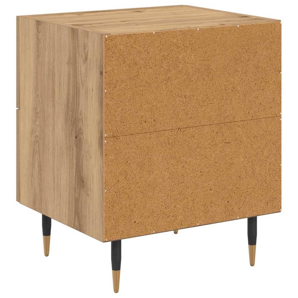 vidaXL Κομοδίνο 2 pcs Artisan Oak 40 x 35 x 47,5 εκ Επεξεργασμένο ξύλο