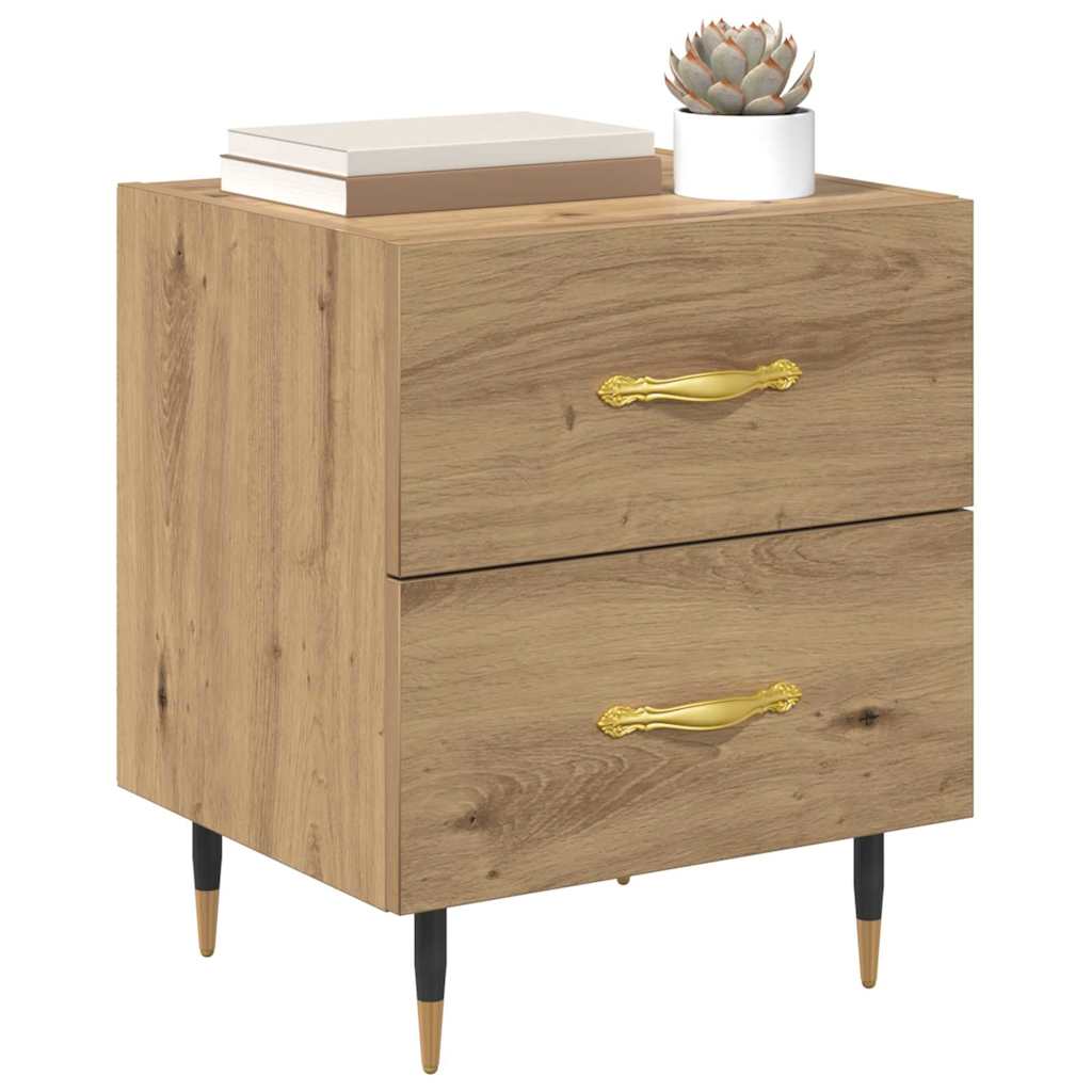 vidaXL Κομοδίνο 2 pcs Artisan Oak 40 x 35 x 47,5 εκ Επεξεργασμένο ξύλο