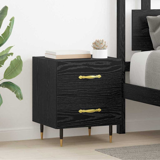 vidaXL Κομοδίνο Μαύρη Οξυά 40 x 35 x 47,5 εκ Επεξεργασμένο ξύλο