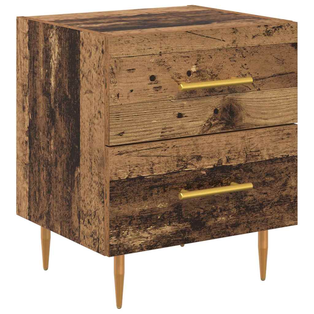 vidaXL Κομοδίνο 2 pcs Παλιό Ξύλο 40 x 35 x 47,5 εκ Επεξεργασμένο ξύλο