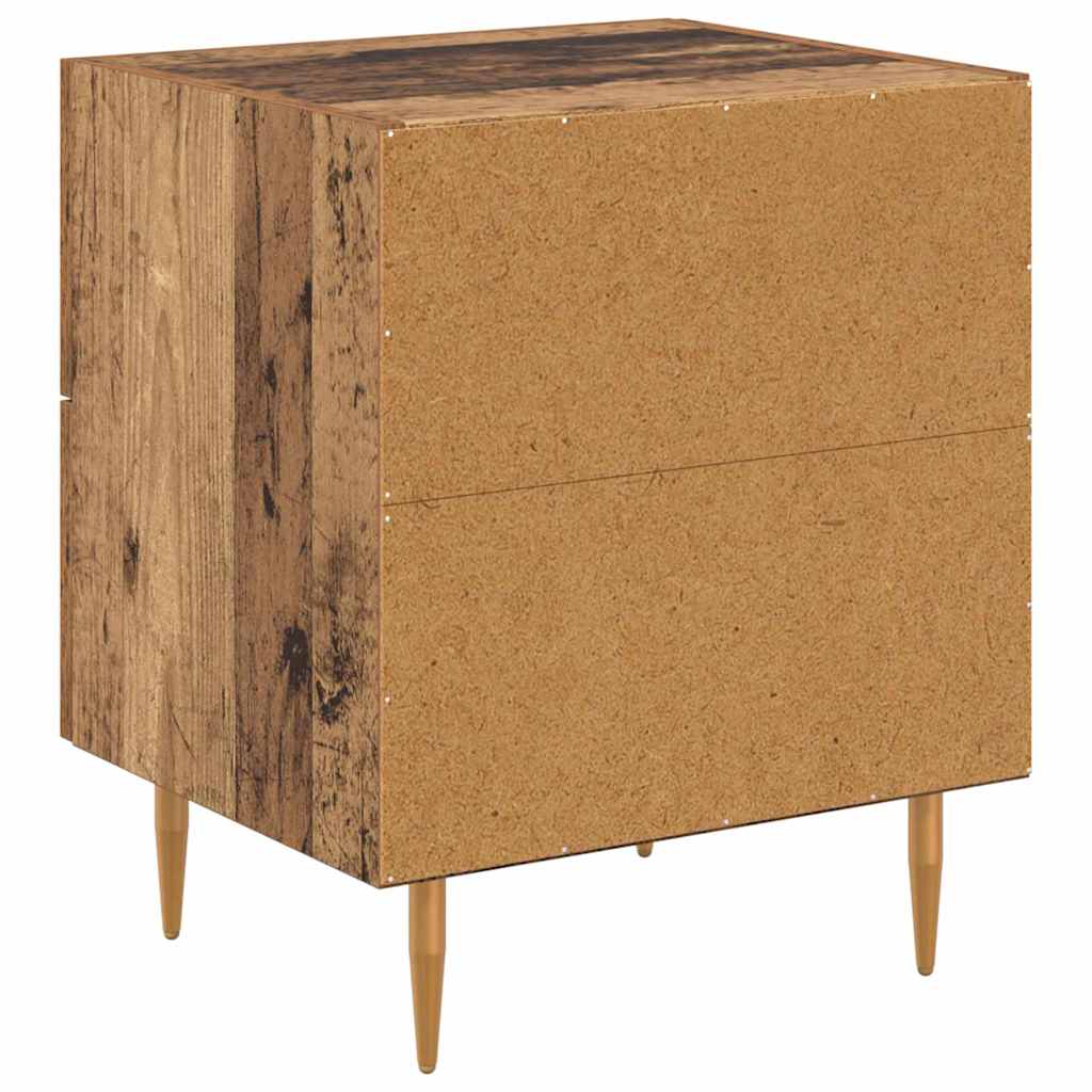 vidaXL Κομοδίνο 2 pcs Παλιό Ξύλο 40 x 35 x 47,5 εκ Επεξεργασμένο ξύλο