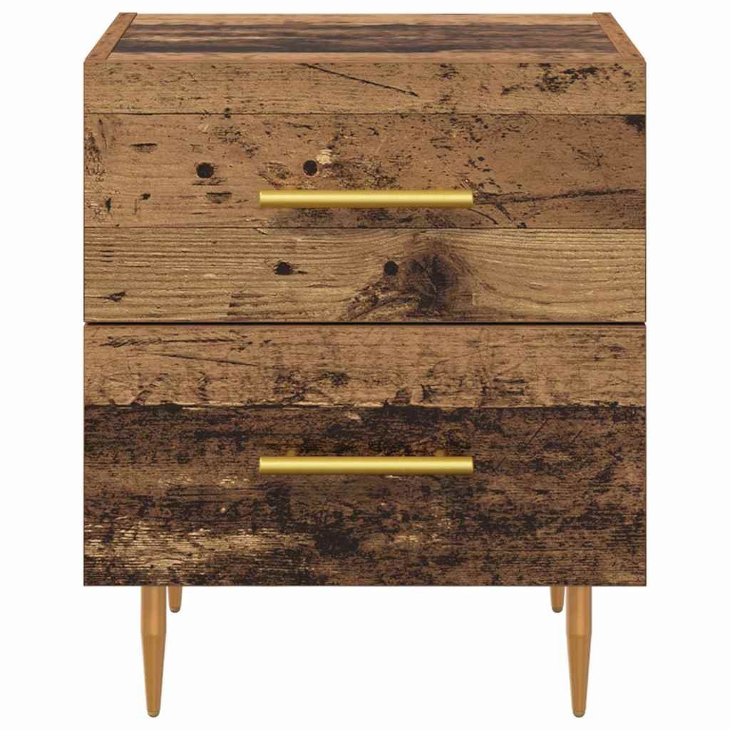 vidaXL Κομοδίνο 2 pcs Παλιό Ξύλο 40 x 35 x 47,5 εκ Επεξεργασμένο ξύλο