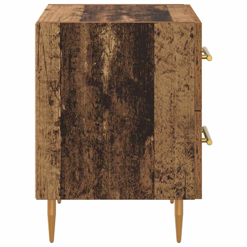 vidaXL Κομοδίνο 2 pcs Παλιό Ξύλο 40 x 35 x 47,5 εκ Επεξεργασμένο ξύλο