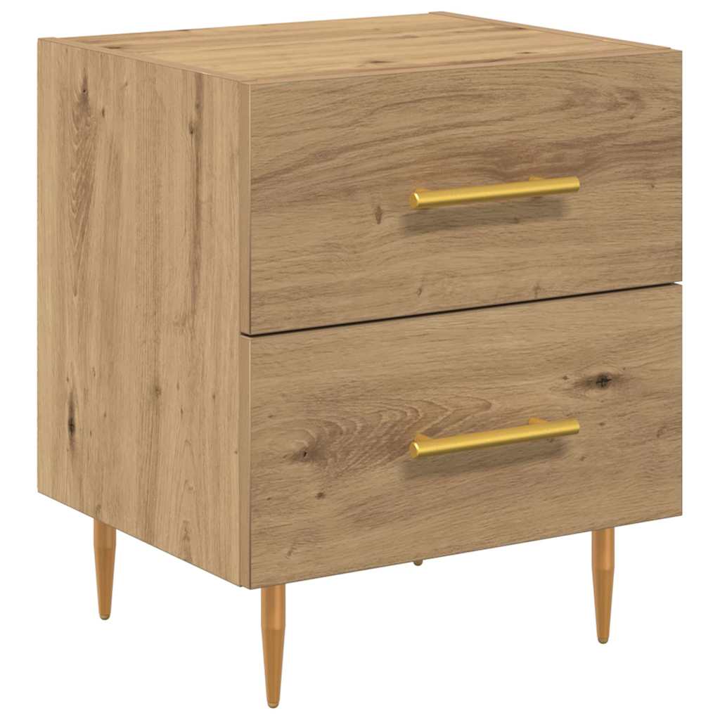 vidaXL Κομοδίνο 2 pcs Artisan Oak 40 x 35 x 47,5 εκ Επεξεργασμένο ξύλο