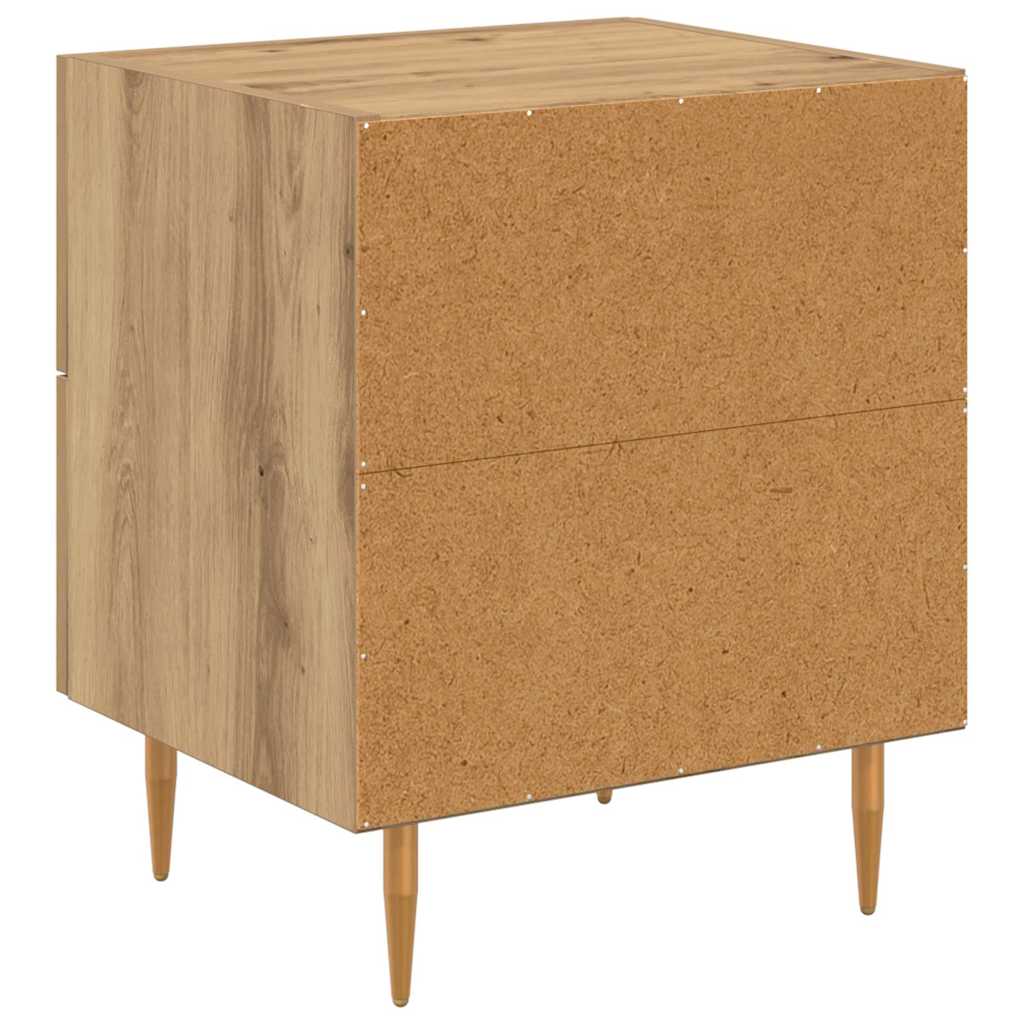 vidaXL Κομοδίνο 2 pcs Artisan Oak 40 x 35 x 47,5 εκ Επεξεργασμένο ξύλο