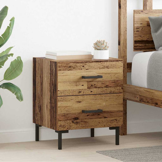 vidaXL Κομοδίνο Παλιό ξύλο 40 x 35 x 47,5 εκ Επεξεργασμένο ξύλο