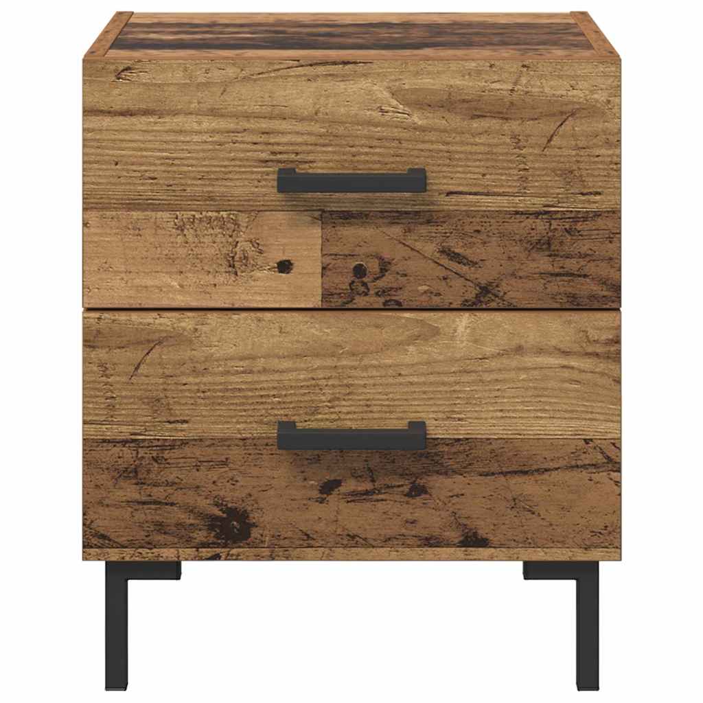 vidaXL Κομοδίνο 2 pcs Παλιό ξύλο 40 x 35 x 47,5 εκ Επεξεργασμένο ξύλο