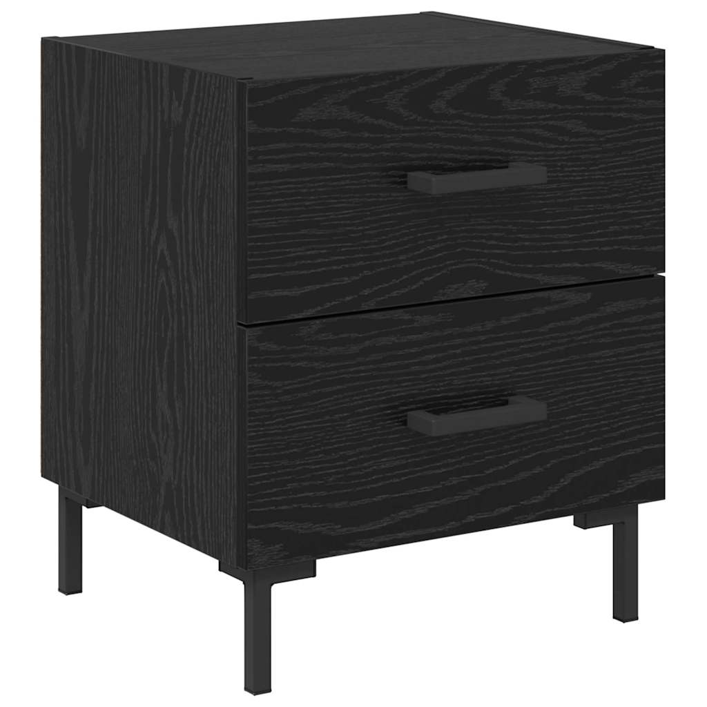 vidaXL Κομοδίνο Μαύρη Οξυά 40 x 35 x 47,5 εκ Επεξεργασμένο ξύλο