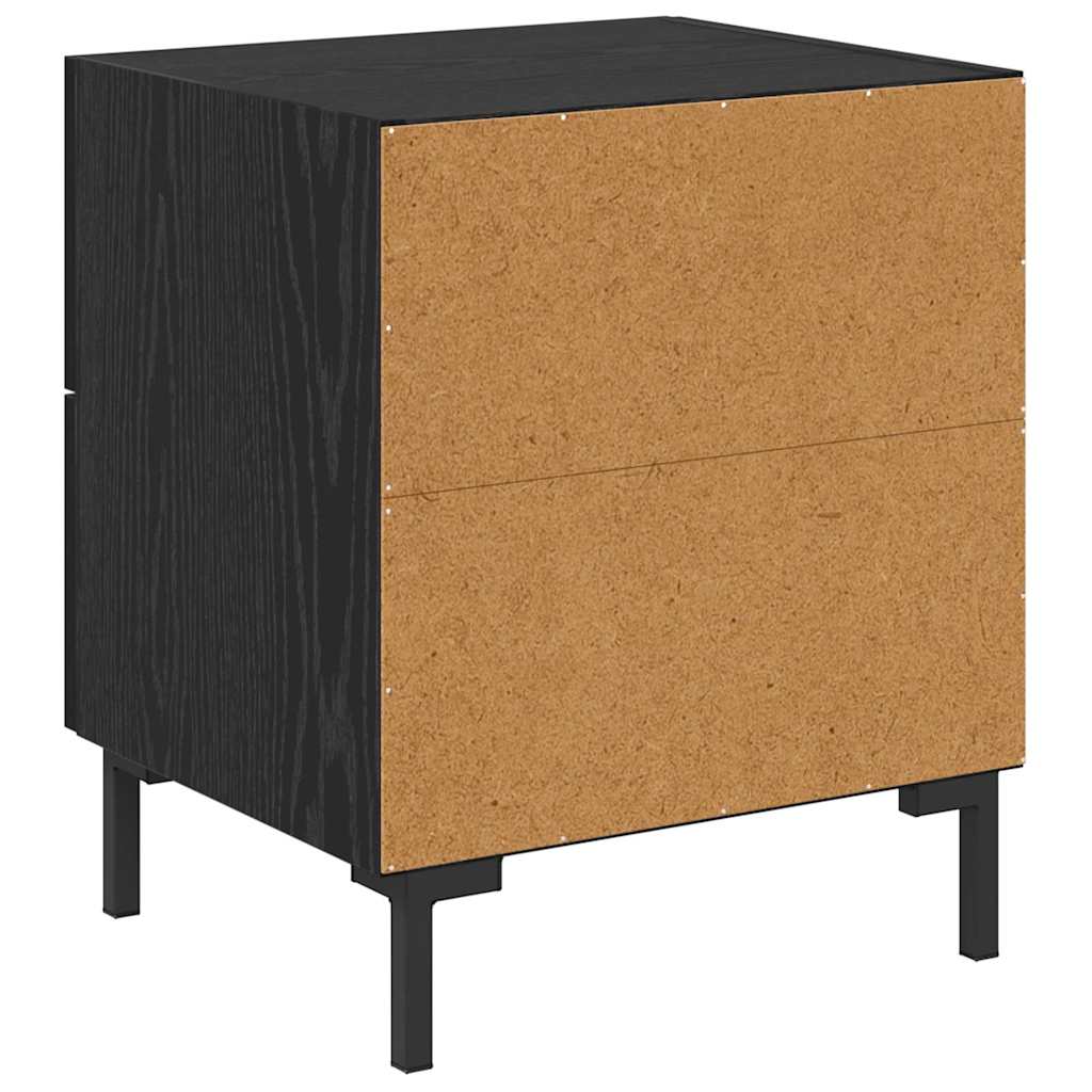 vidaXL Κομοδίνο Μαύρη Οξυά 40 x 35 x 47,5 εκ Επεξεργασμένο ξύλο