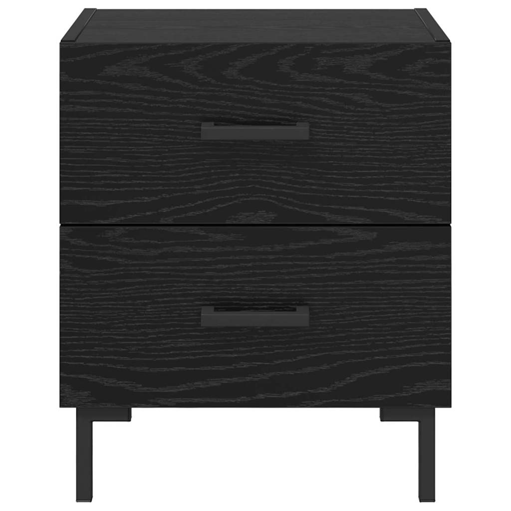 vidaXL Κομοδίνο Μαύρη Οξυά 40 x 35 x 47,5 εκ Επεξεργασμένο ξύλο