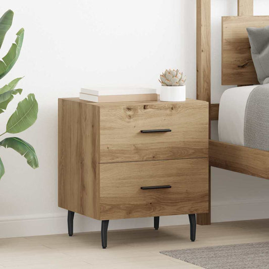 vidaXL Κομοδίνο 2 pcs Artisan Oak 40 x 35 x 47,5 εκ Επεξεργασμένο ξύλο
