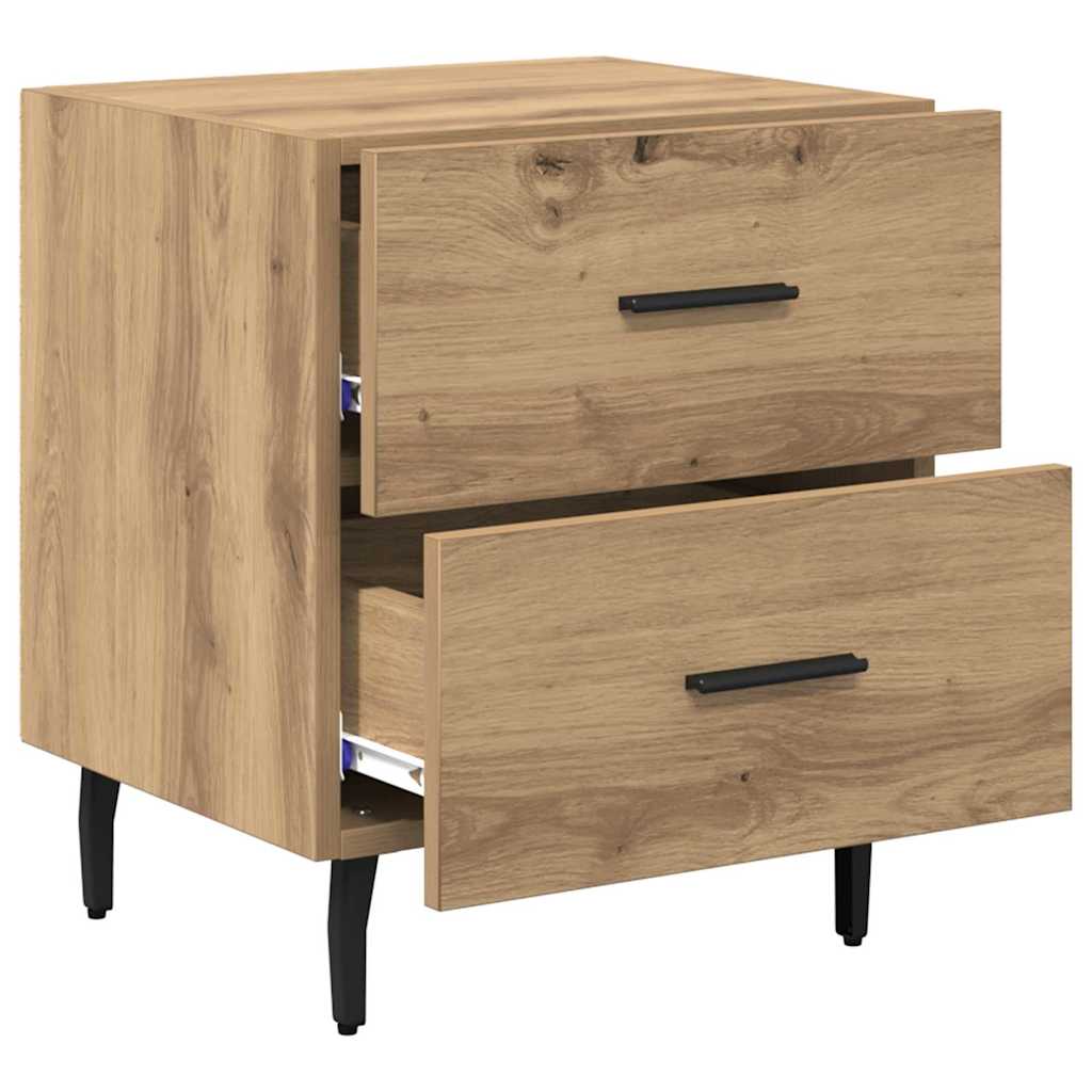 vidaXL Κομοδίνο 2 pcs Artisan Oak 40 x 35 x 47,5 εκ Επεξεργασμένο ξύλο