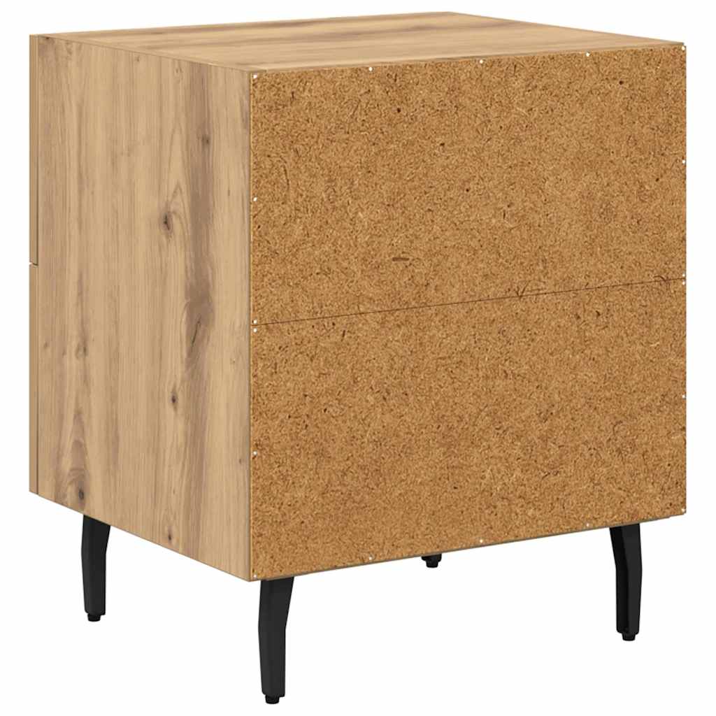 vidaXL Κομοδίνο 2 pcs Artisan Oak 40 x 35 x 47,5 εκ Επεξεργασμένο ξύλο