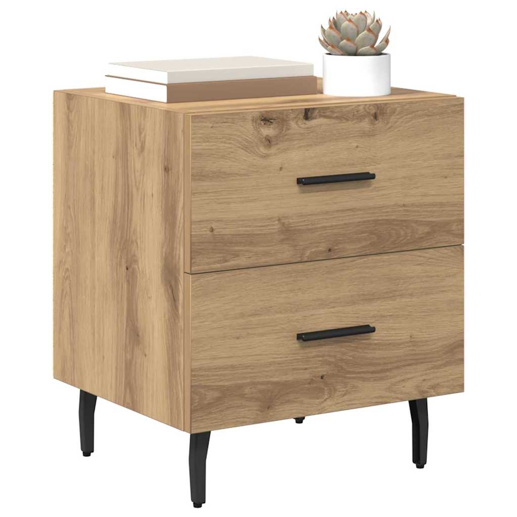 vidaXL Κομοδίνο 2 pcs Artisan Oak 40 x 35 x 47,5 εκ Επεξεργασμένο ξύλο