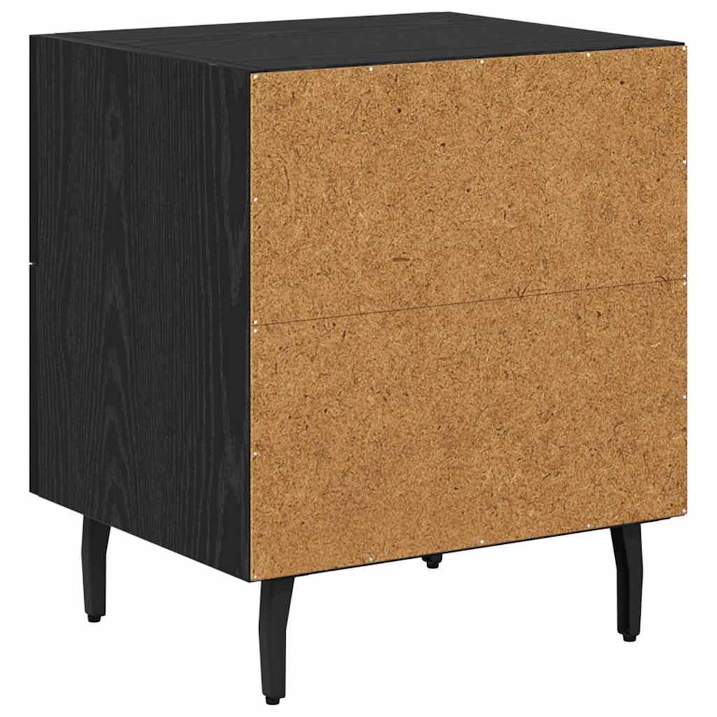 vidaXL Κομοδίνο Μαύρη Οξυά 40 x 35 x 47,5 εκ Επεξεργασμένο ξύλο