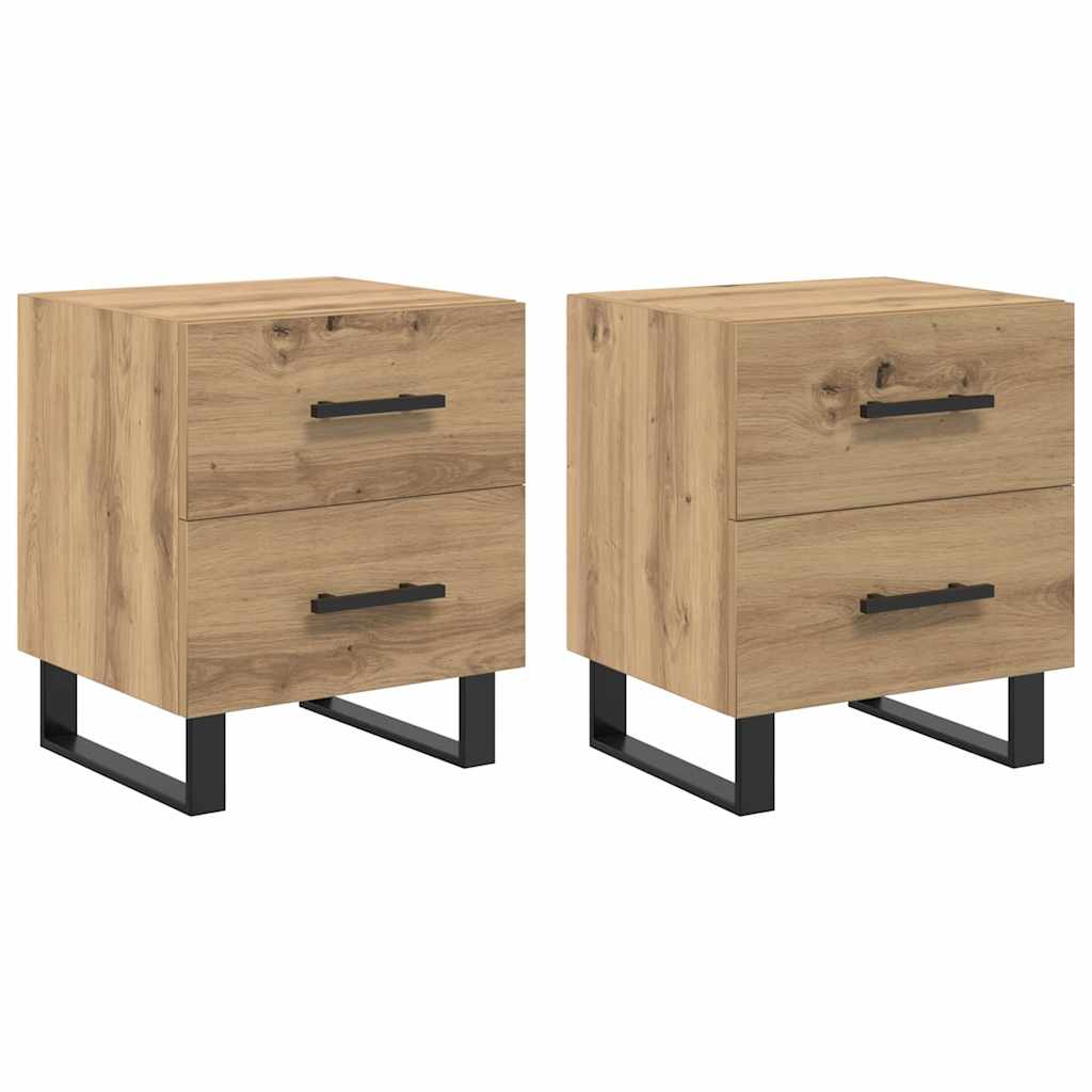 vidaXL Κομοδίνο 2 τμχ. Artisan Oak 40 x 35 x 47,5 εκ