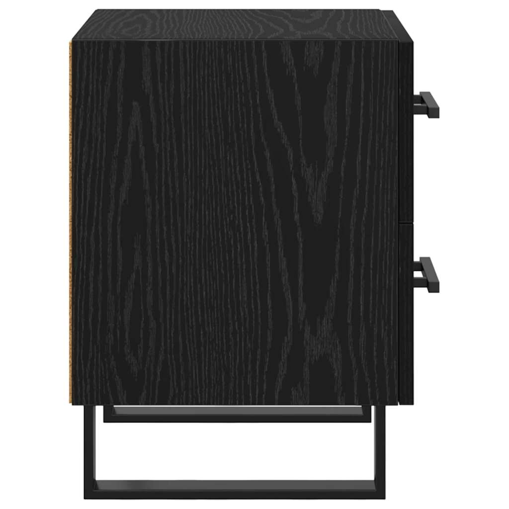 vidaXL Κομοδίνο Μαύρη Οξυά 40 x 35 x 47,5 εκ Επεξεργασμένο ξύλο