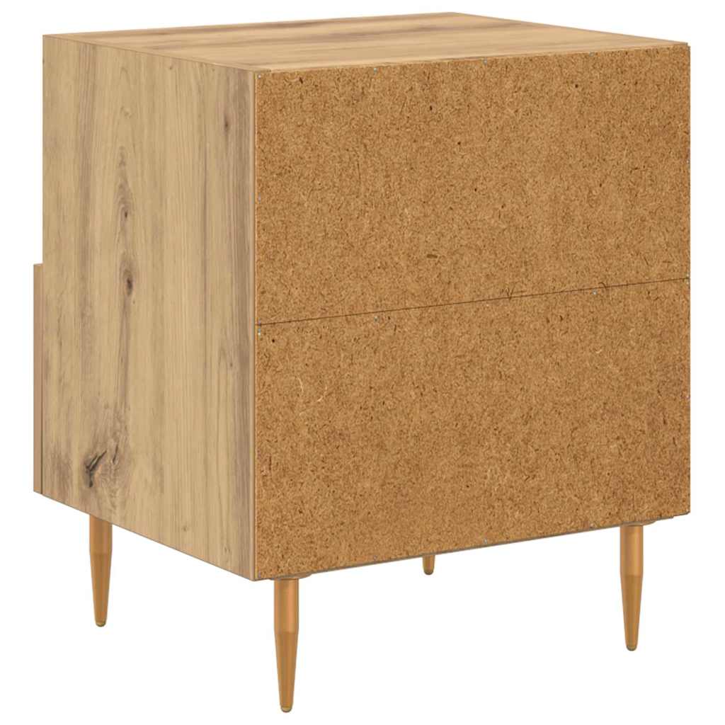 vidaXL Κομοδίνο 2 τμχ. Καφέ 40 x 35 x 47,5 εκ Επεξεργασμένο Ξύλο