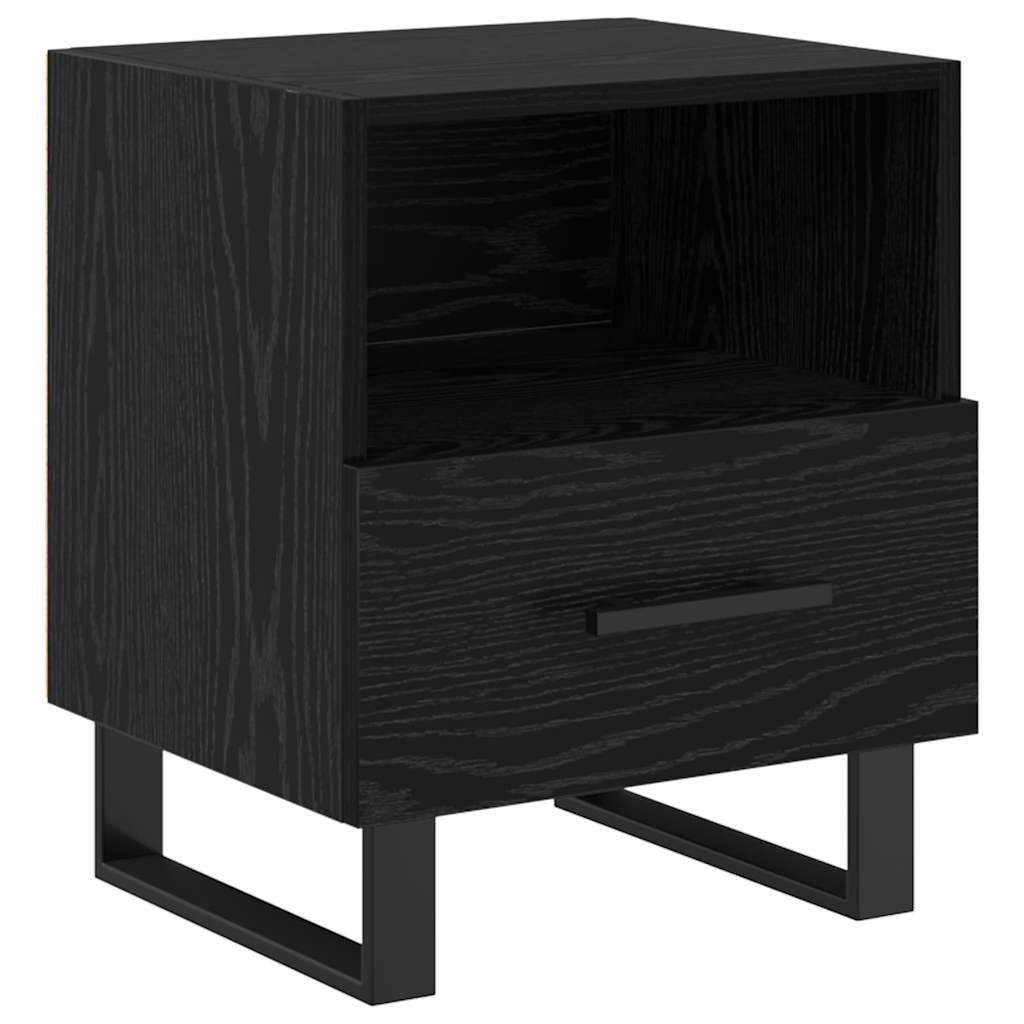 vidaXL Κομοδίνο Μαύρη Οξυά 40 x 35 x 47,5 εκ Επεξεργασμένο ξύλο