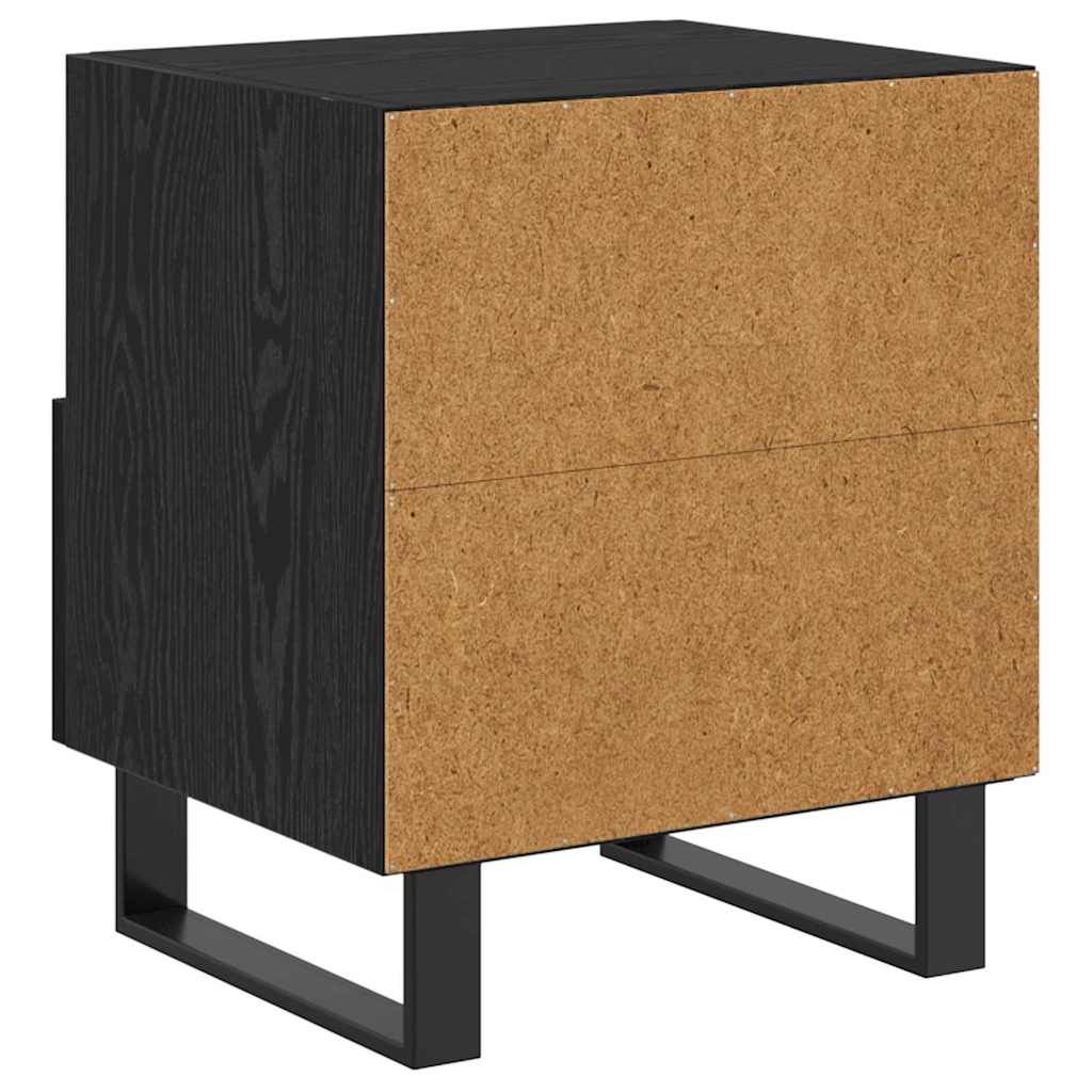 vidaXL Κομοδίνο Μαύρη Οξυά 40 x 35 x 47,5 εκ Επεξεργασμένο ξύλο