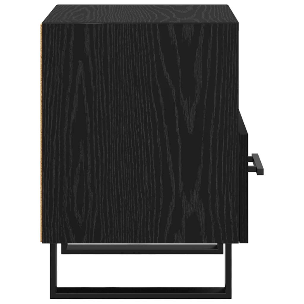 vidaXL Κομοδίνο Μαύρη Οξυά 40 x 35 x 47,5 εκ Επεξεργασμένο ξύλο