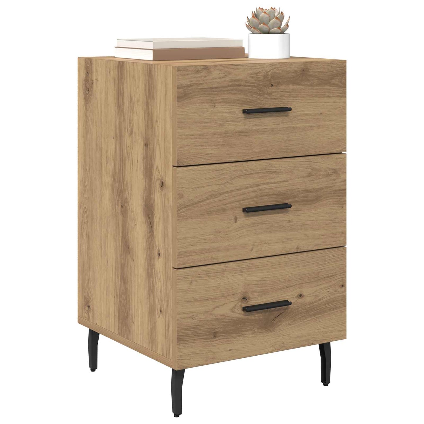 vidaXL Κομοδίνο Artisan Oak 40 x 40 x 66 εκ. Επεξεργασμένο Ξύλο