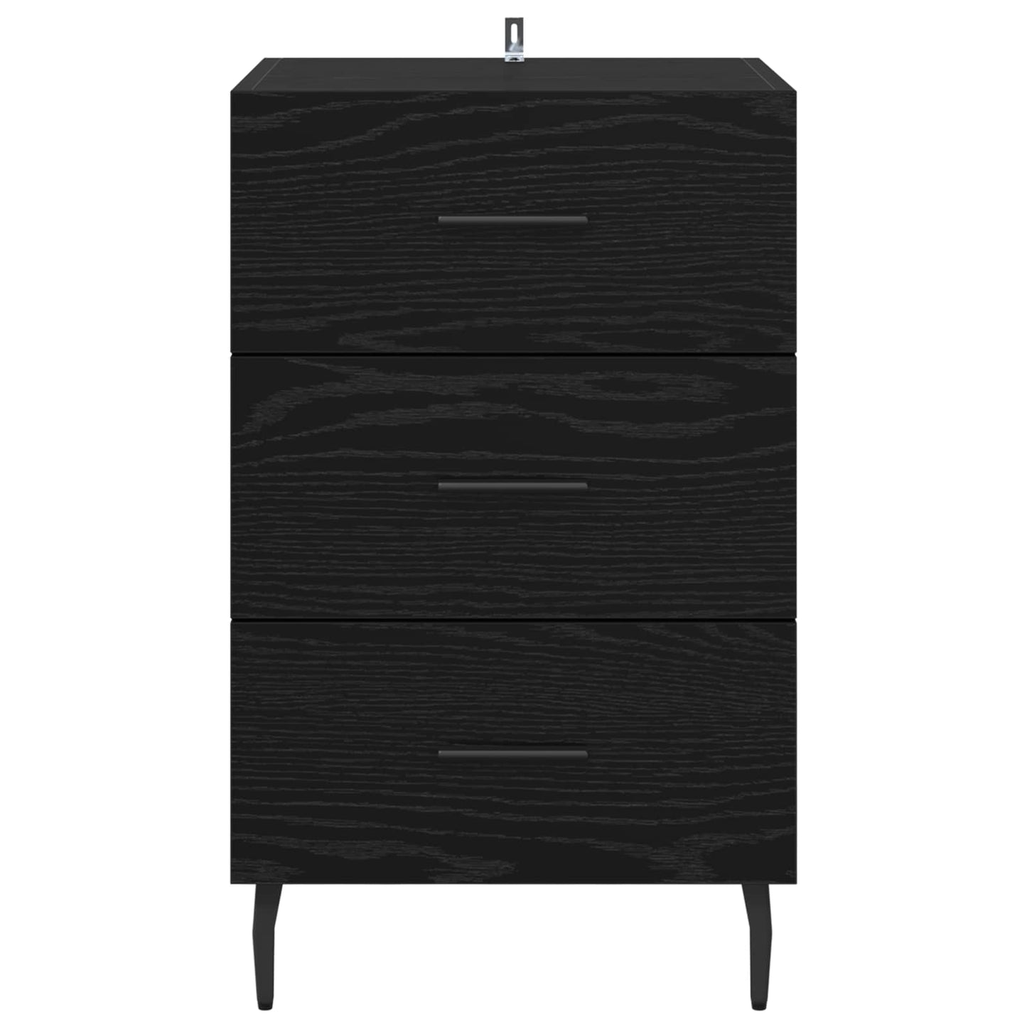 vidaXL Κομοδίνο Μαύρη Οξυά 40 x 40 x 66 εκ. Επεξεργασμένο Ξύλο