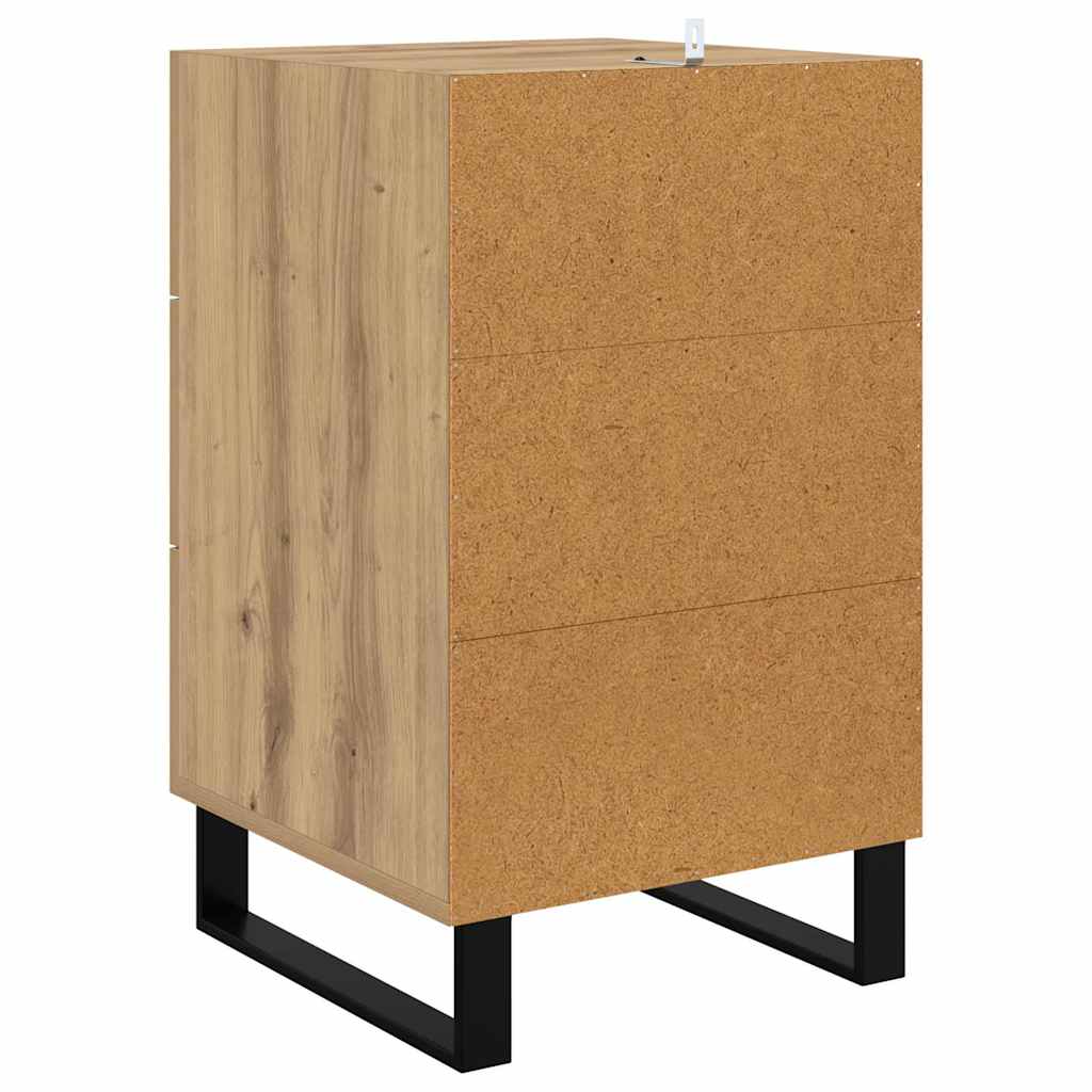 vidaXL Κομοδίνο Artisan Oak 40 x 40 x 66 εκ. Επεξεργασμένο ξύλο