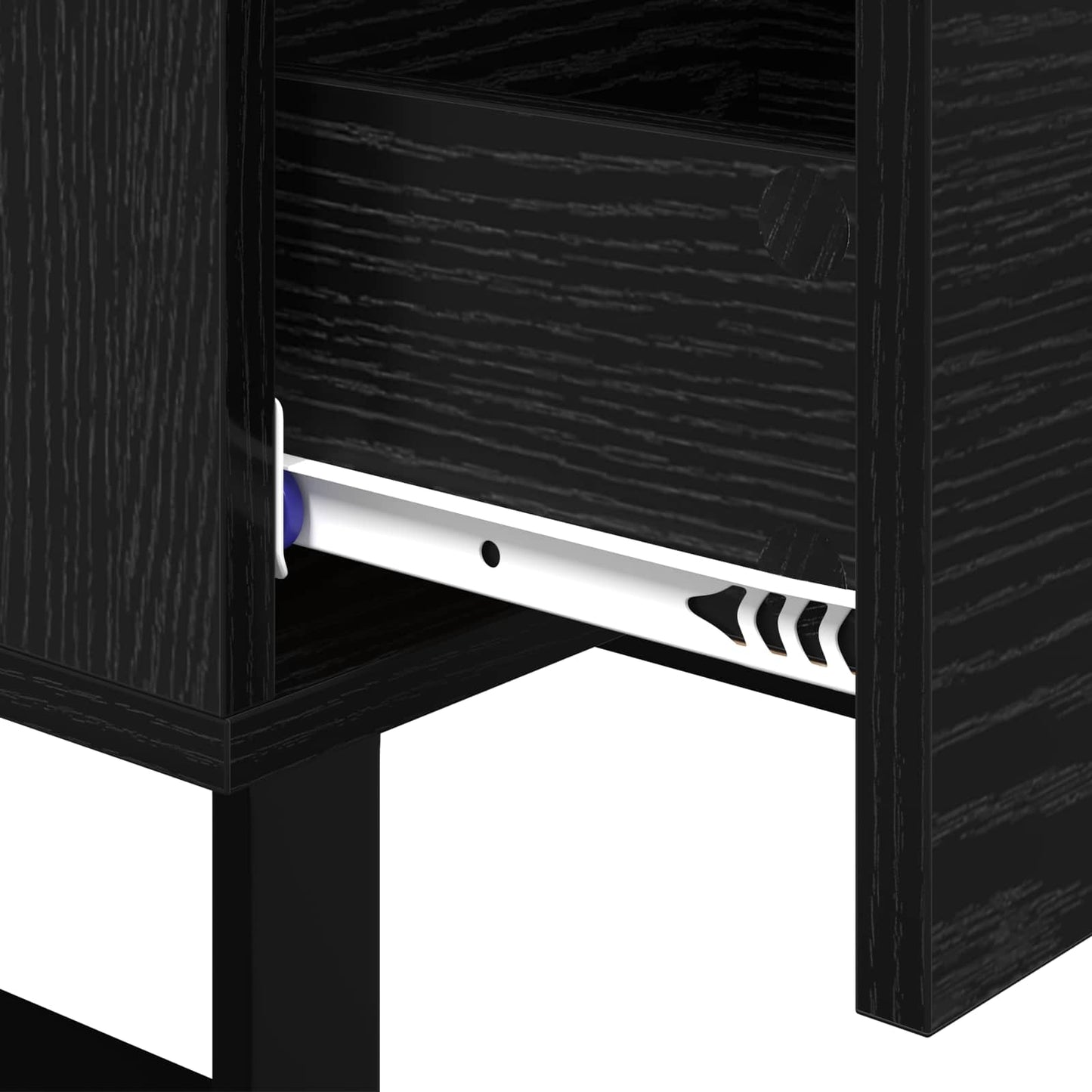 vidaXL Κομοδίνο Μαύρη Οξυά 40 x 40 x 66 εκ. Επεξεργασμένο Ξύλο
