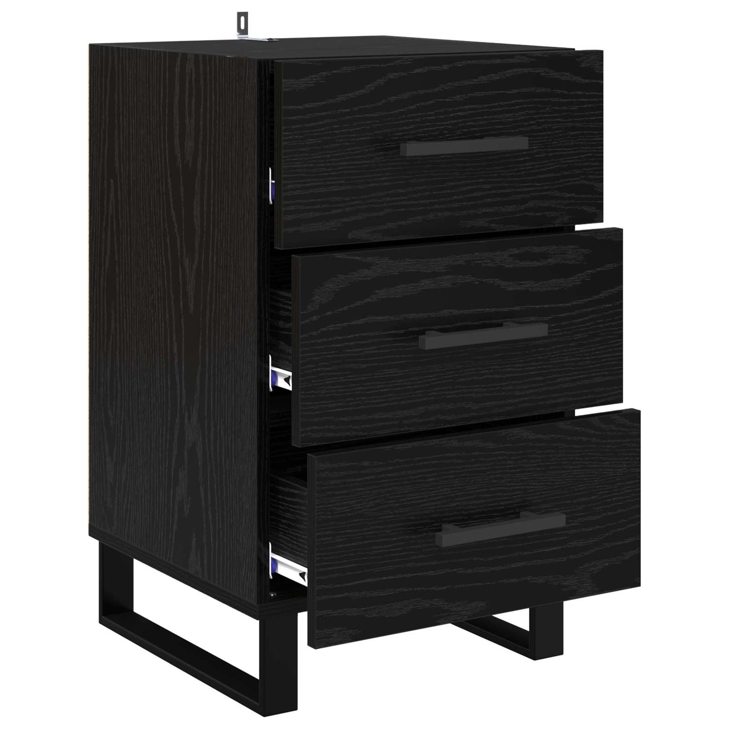 vidaXL Κομοδίνο Μαύρη Οξυά 40 x 40 x 66 εκ. Επεξεργασμένο Ξύλο