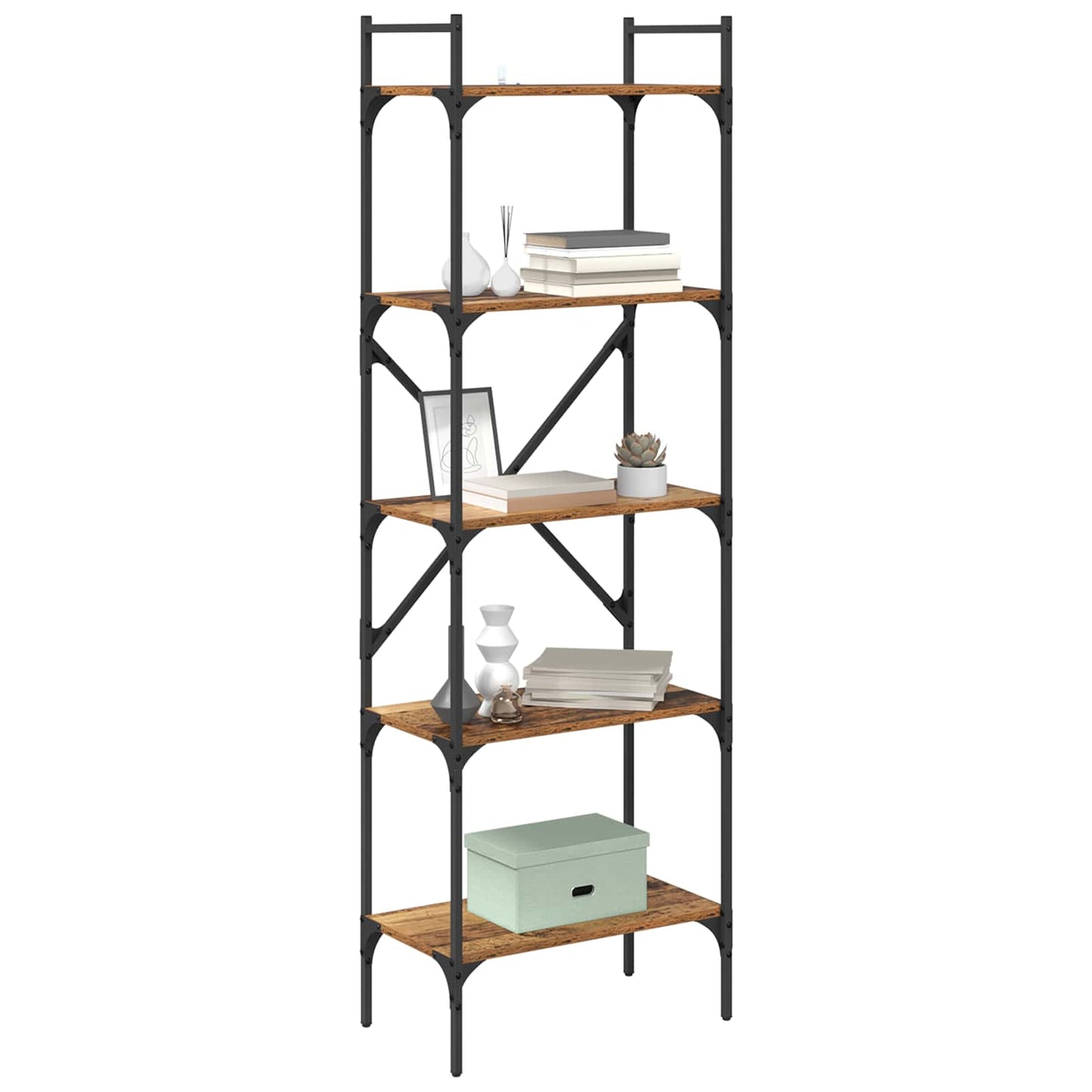 vidaXL Βιβλιοθήκη Παλιό Ξύλο 56 x 32 x 174 cm Επεξεργασμένο ξύλο