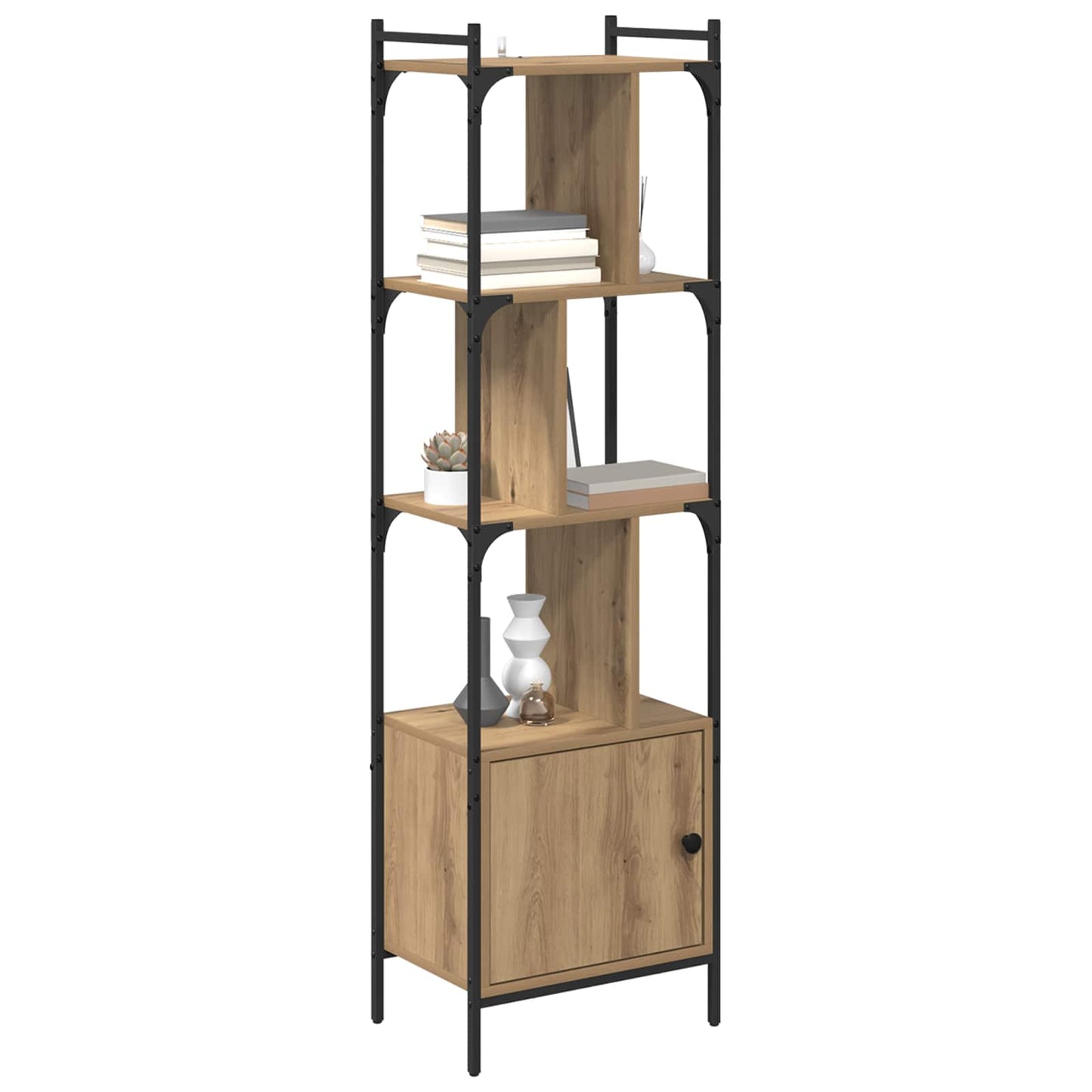 vidaXL Βιβλιοθήκη Artisan Oak 44,5 x 30 x 154,5 εκ. Επεξεργασμένο ξύλο