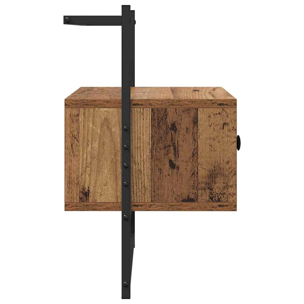 vidaXL Κομοδίνο 2 pcs Παλιό Ξύλο 35 x 30 x 51 εκ. Επεξεργασμένο ξύλο