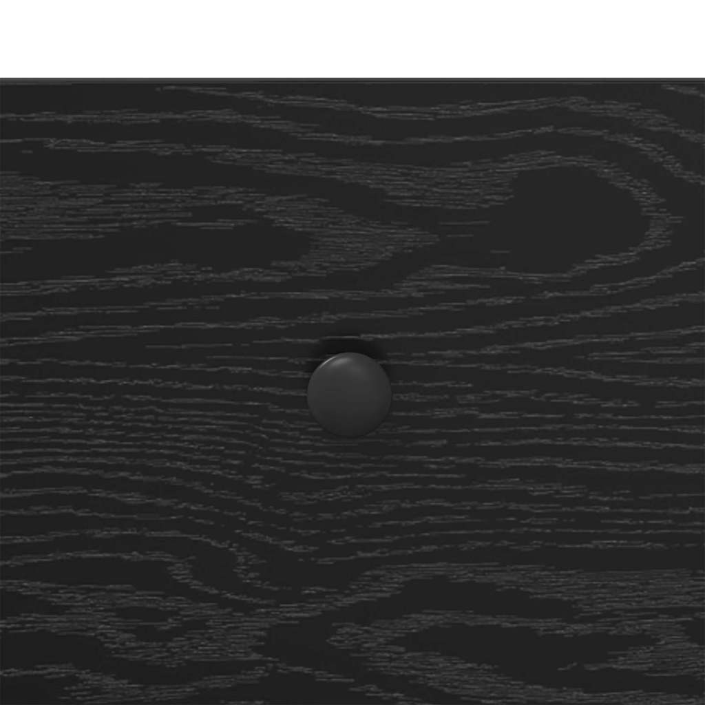 vidaXL Κομοδίνο 2 pcs Μαύρη Οξυά 35 x 30 x 51 εκ. Επεξεργασμένο ξύλο